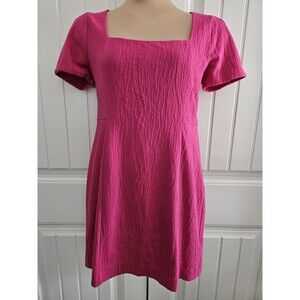 Lilly Pulitzer Brinley stretch shift dress Mystique pink knit Jacquard Sz L